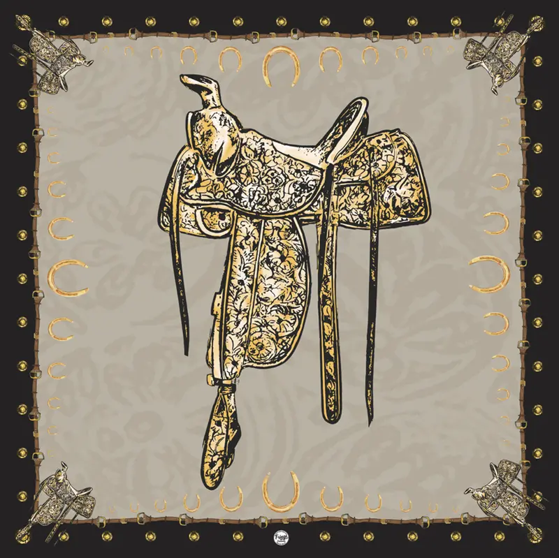 Fringe Scarves Taupe Saddle Up Scarf 1