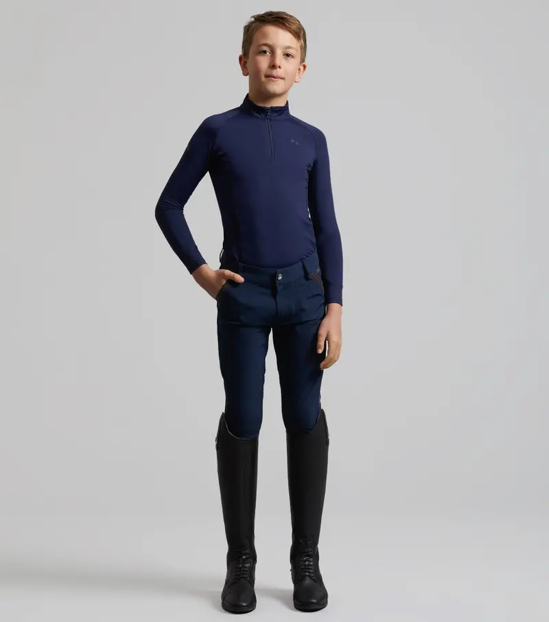 Gando Boys Gel Knee Riding Breeches Navy 1