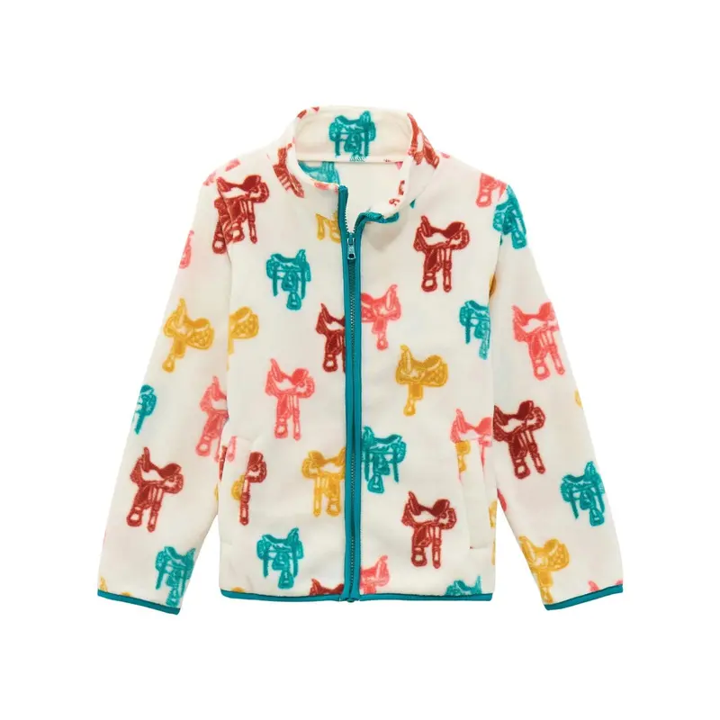Girls Saddle Up Full Zip Fleece Jacket 1