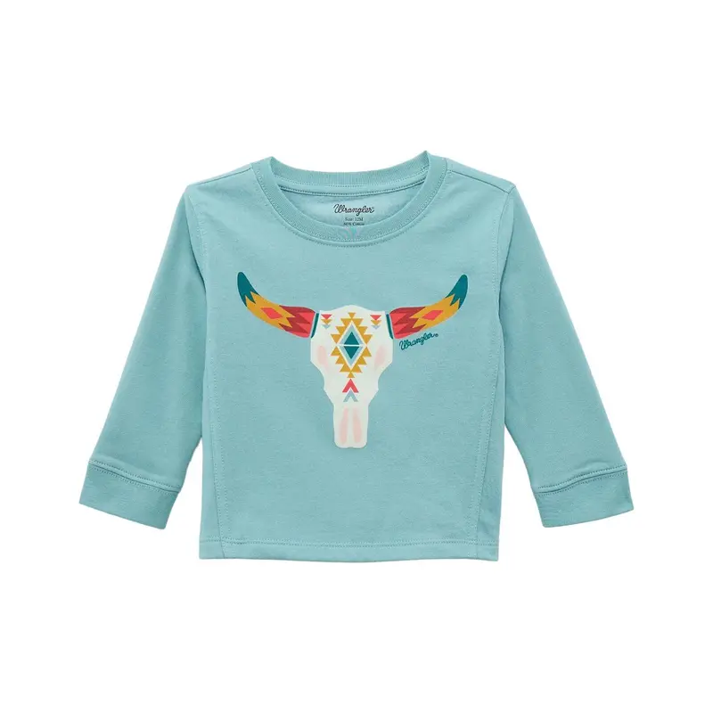 Girls Steerhead Blue Wrangler Baby Sweatshirt 1
