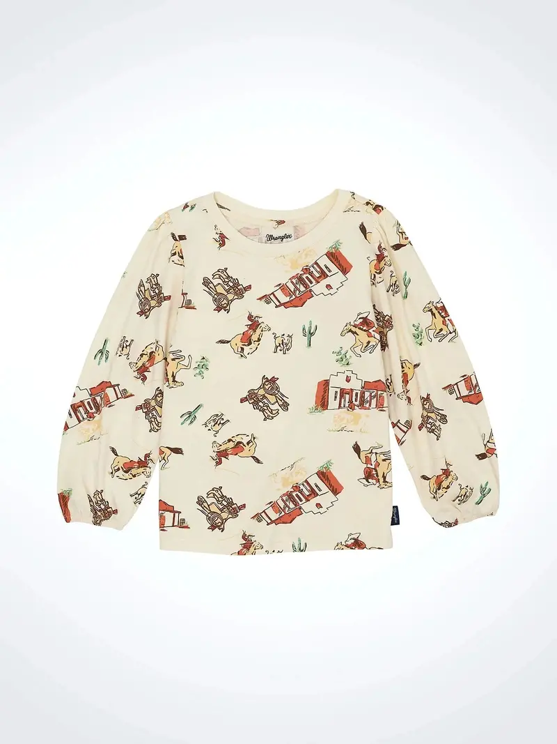 Girls Western Print Sweatshirt 1