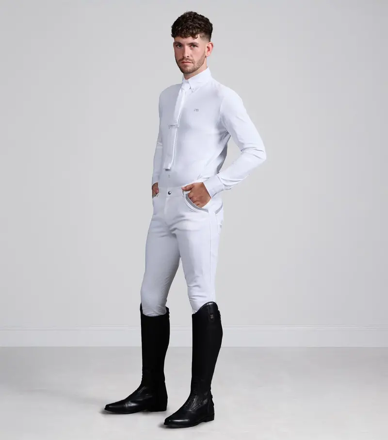 Giulio Men's Long Sleeve Show Shirt White 2