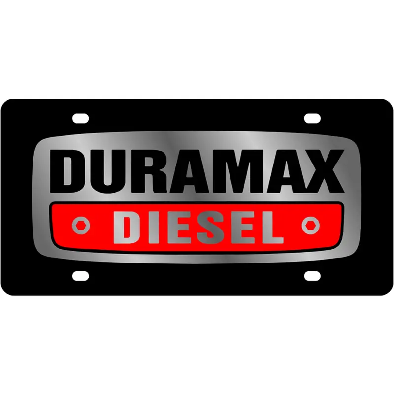 Gm Duramax Diesel Logo License Plate (Black) 1
