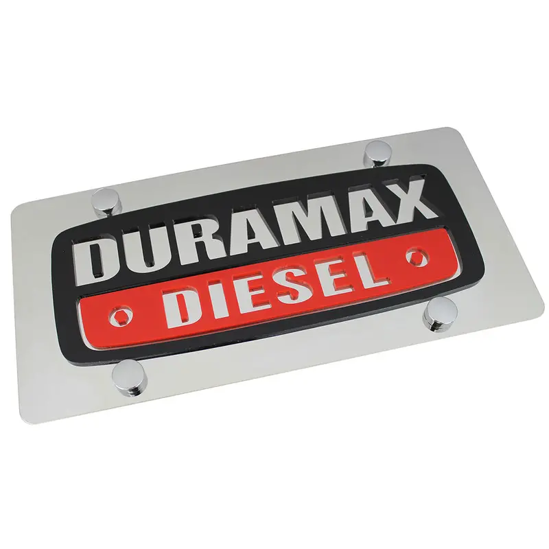 Gm Duramax Diesel Logo License Plate (Chrome) 1