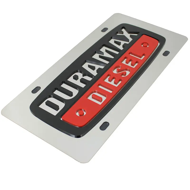 Gm Duramax Diesel Logo License Plate (Chrome) 2