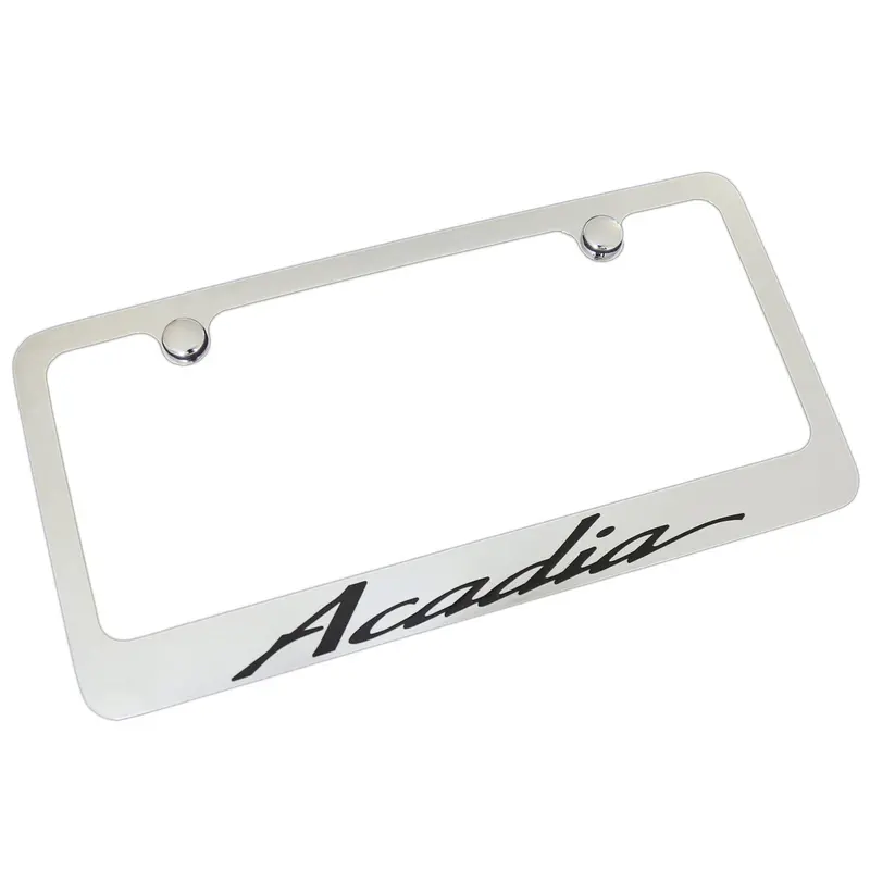 Gmc Acadia California Script License Plate Frame (Chrome) 1