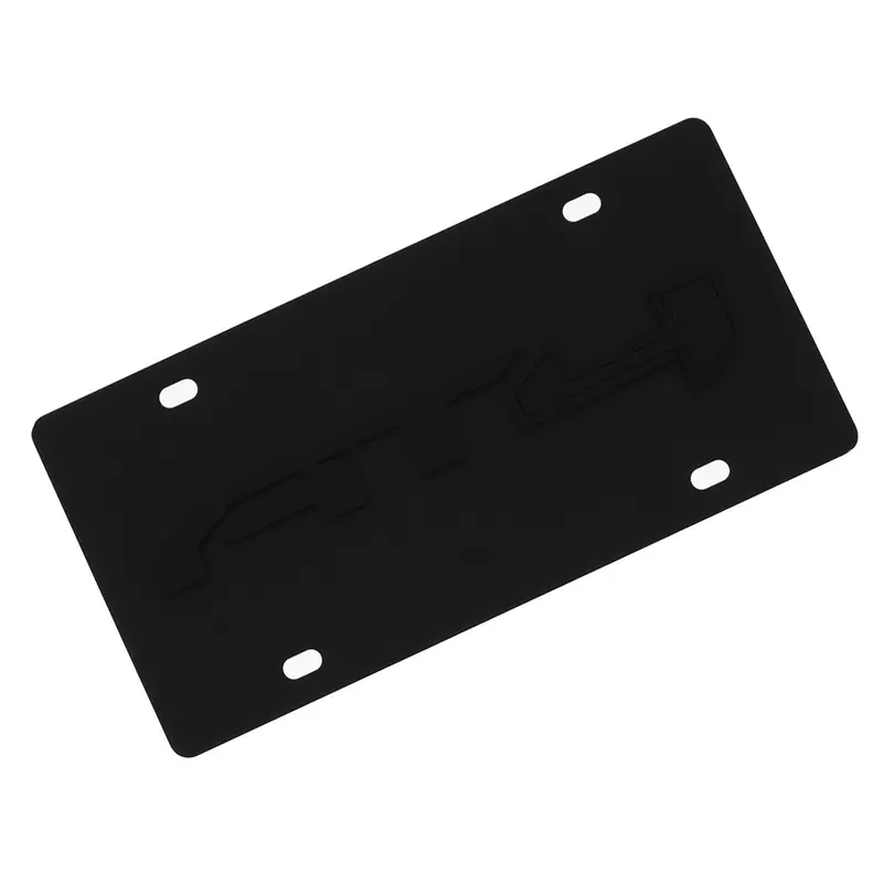 Gmc At4 Logo License Plate (Black On Black) 1