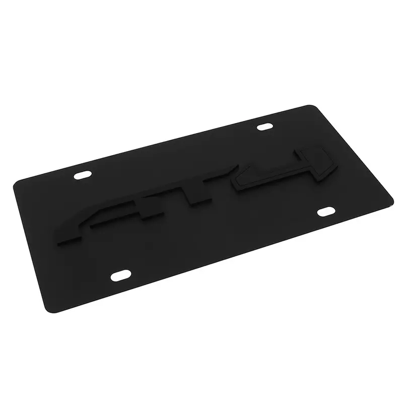 Gmc At4 Logo License Plate (Black On Black) 2
