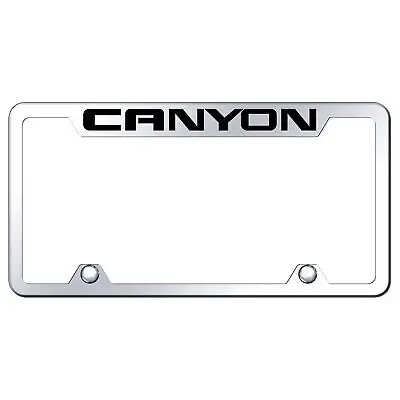 Gmc Canyon Logo Stainless Steel Truck Cut-Out License Plate Frame (Chrome) 1