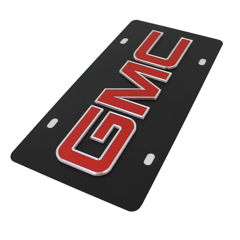 Gmc Carbon License Plate (Black) (Black) 2