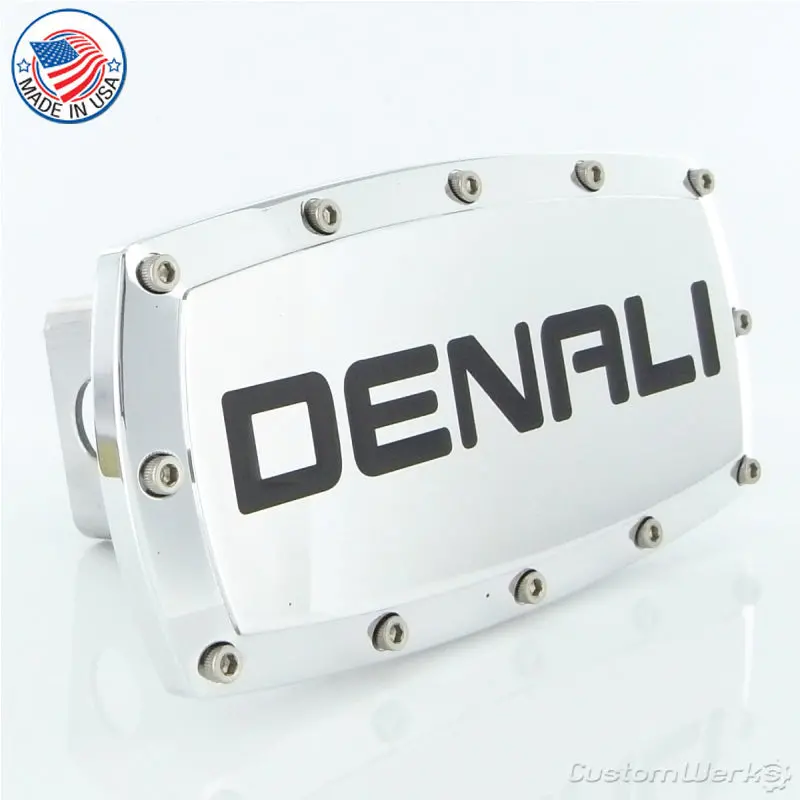 Gmc Denali Billet With Allen Bolts Tow Hitch Cover (Chrome) 1