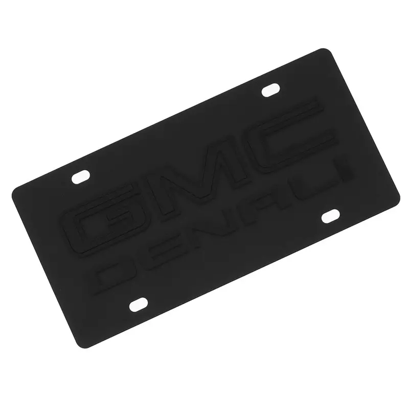Gmc Denali Dual Logo License Plate (Black) 1