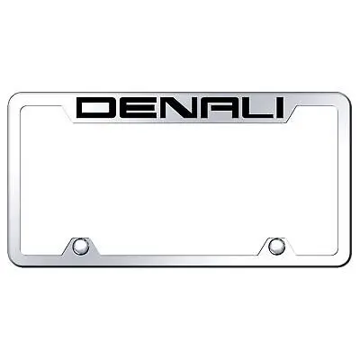 Gmc Denali Logo Stainless Steel Truck Cut-Out License Plate Frame (Chrome) 1