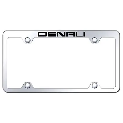 Gmc Denali Logo Stainless Steel Wide Body Truck License Plate Frame (Chrome) 1