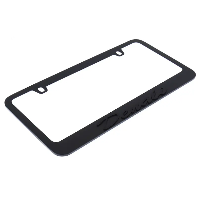 Gmc Denali Script License Plate Frame (Black) 2