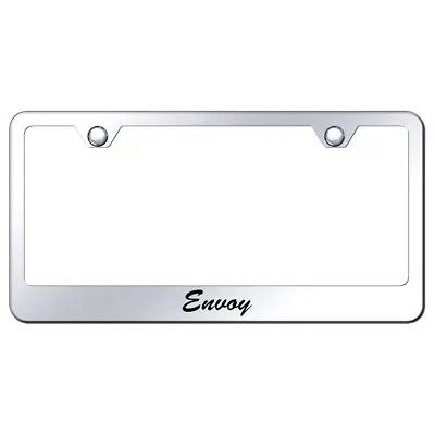 Gmc Envoy Laser Etched Script Stainless Steel License Plate Frame (Chrome) 1