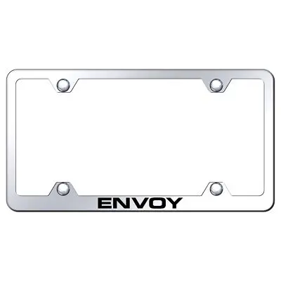 Gmc Envoy Laser Etched Stainless Steel Wide Body License Plate Frame (Chrome) 1
