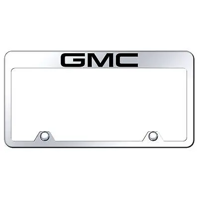 Gmc Laser Etched Logo Stainless Steel Truck License Plate Frame (Chrome) 1