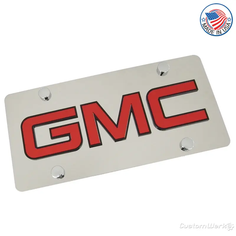 Gmc Logo License Plate (Chrome) 1
