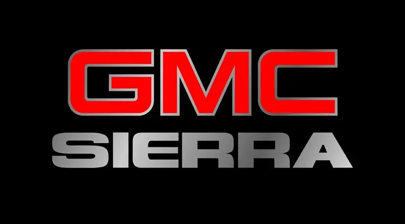 Gmc Sierra Dual Logo License Plate (Black) 1