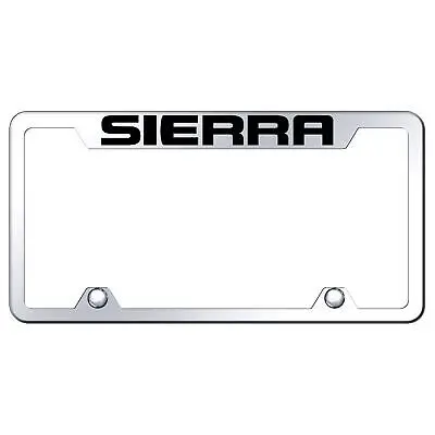 Gmc Sierra Logo Stainless Steel Truck Cut-Out License Plate Frame (Chrome) 1