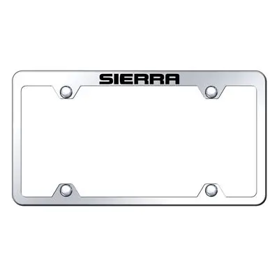 Gmc Sierra Logo Stainless Steel Wide Body Truck License Plate Frame (Chrome) 1