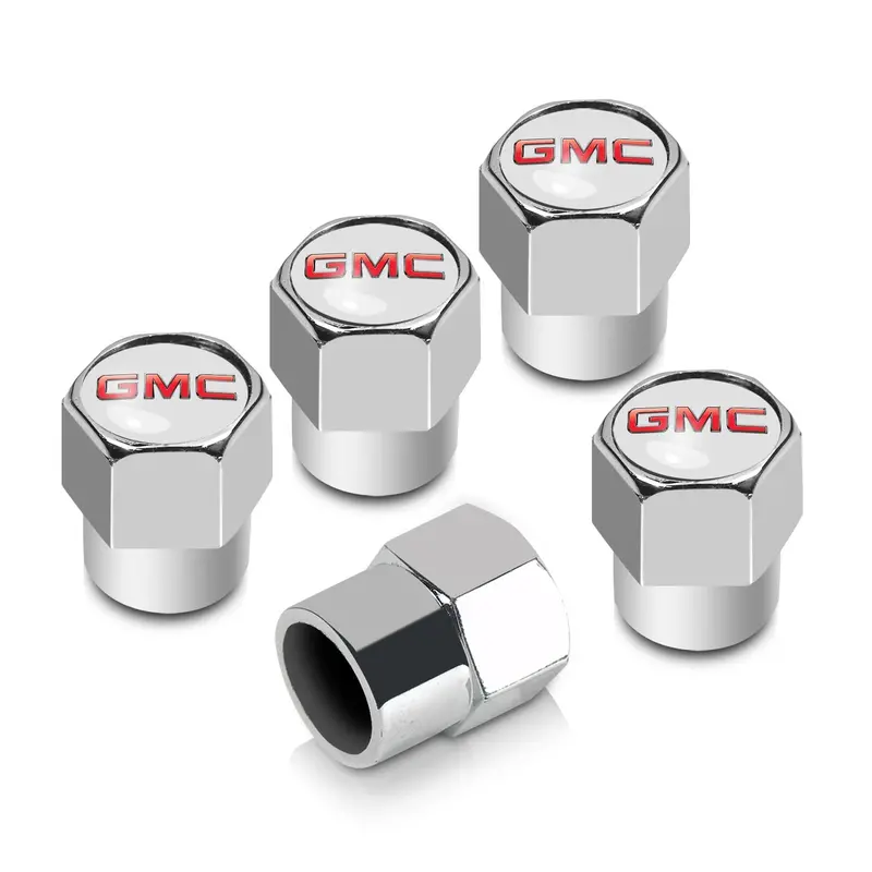 Gmc Tire Stem Valve Caps Set (Chrome) 1