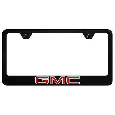 Gmc Uv Print Polycarbonate License Plate Frame (Black) 1