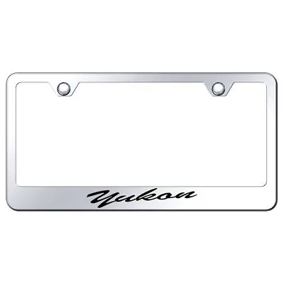 Gmc Yukon Laser Etched Script Stainless Steel License Plate Frame (Chrome) 1