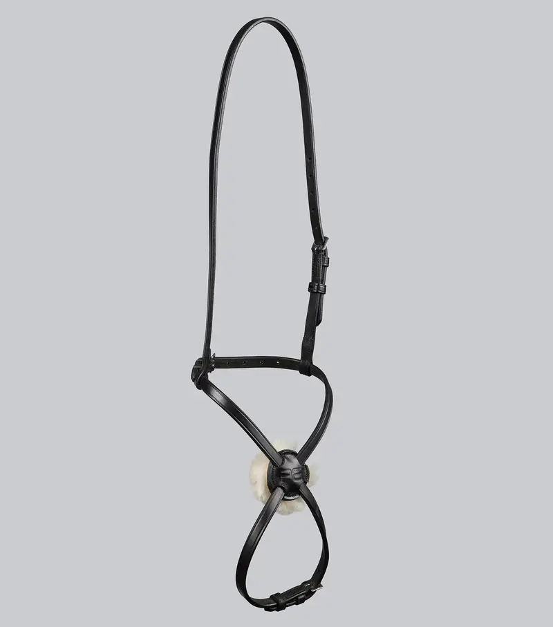 Grackle Noseband For Racing Bridle Black 1