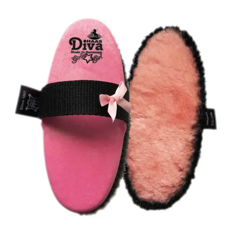 Haas Diva Girlie Girl Pink Lambswool Brush 1
