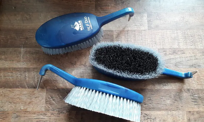 Haas Huf Duo (Brush And Hoof Pick) Blue 1