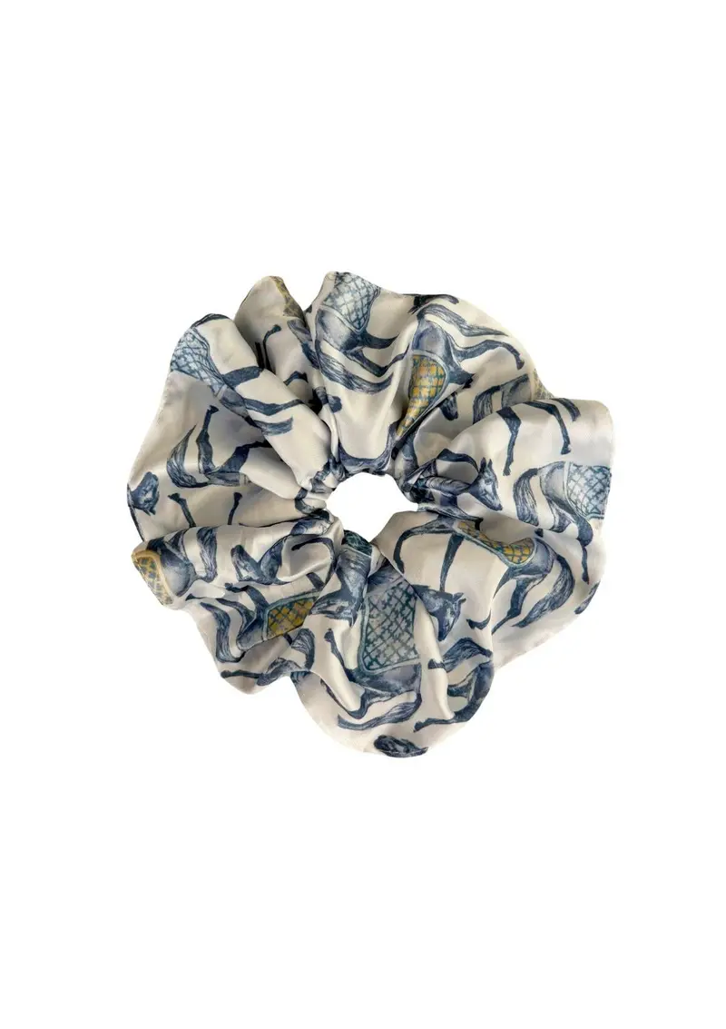 Hair Scrunchie | Blue & White 1