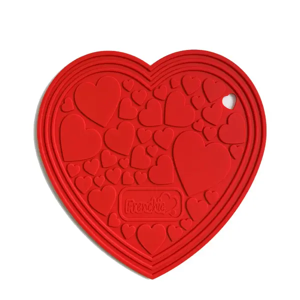 Heat Resistant Silicone Mat - Frenchic Heart Red 1