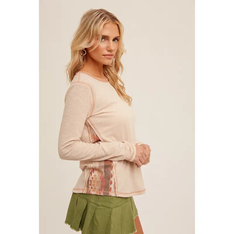 Hem And Thread Women's Ethnic Print Long Sleeve Top 1