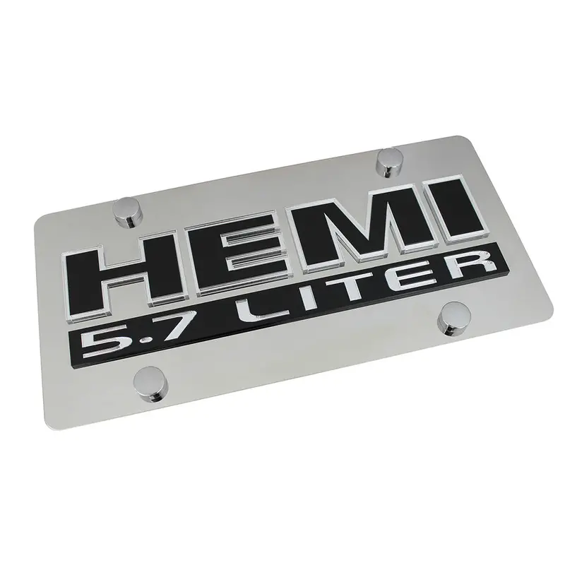 Hemi 5.7 Liter License Plate (Chrome) 1