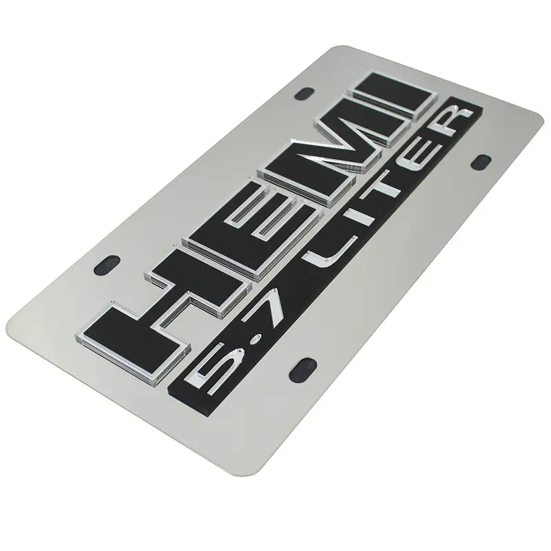 Hemi 5.7 Liter License Plate (Chrome) 2