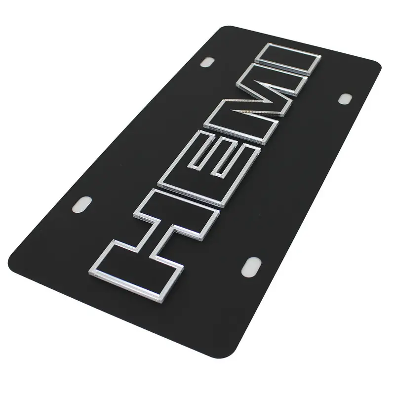 Hemi License Plate (Black) 2