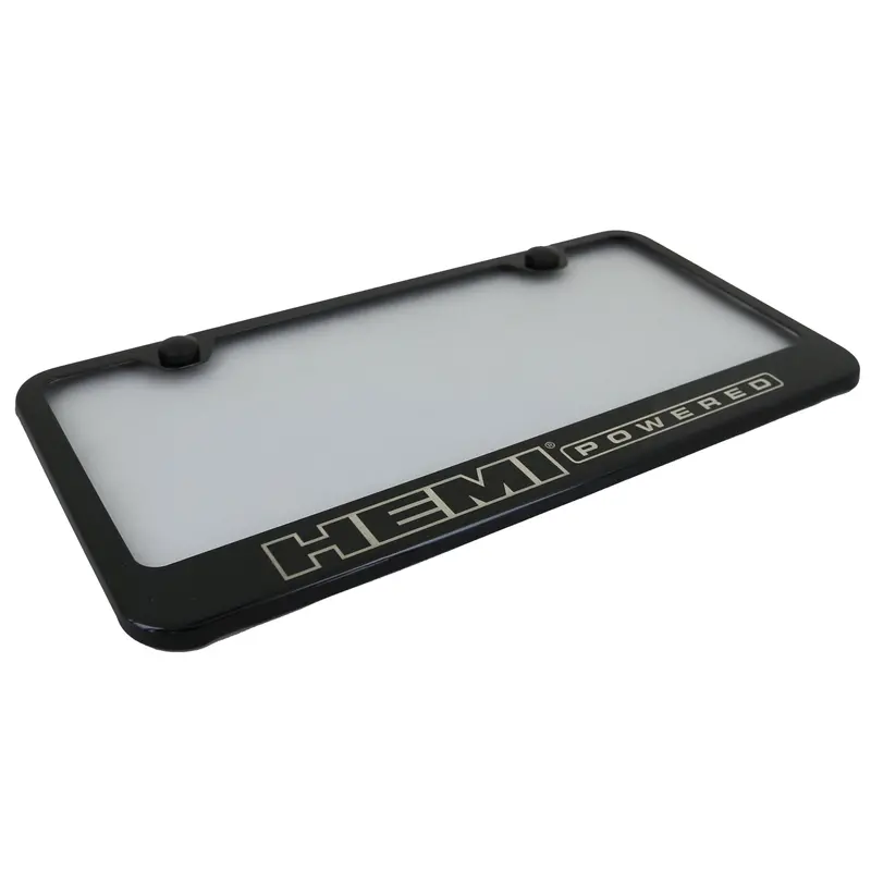 Hemi Powdered License Plate Frame (Black) 2