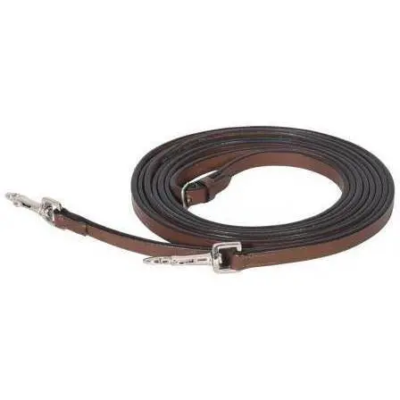 Henri De Rivel Breastplate Draw Reins - Full Leather With Breastplate Snap 1