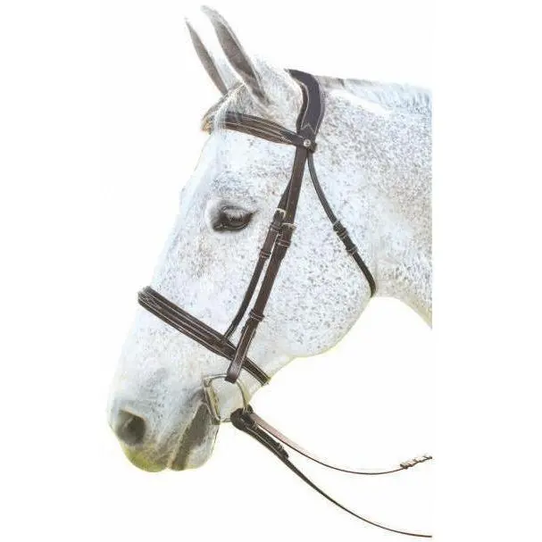 Henri De Rivel Pro Mono Crown Fancy Bridle With Patent Leather Piping 1