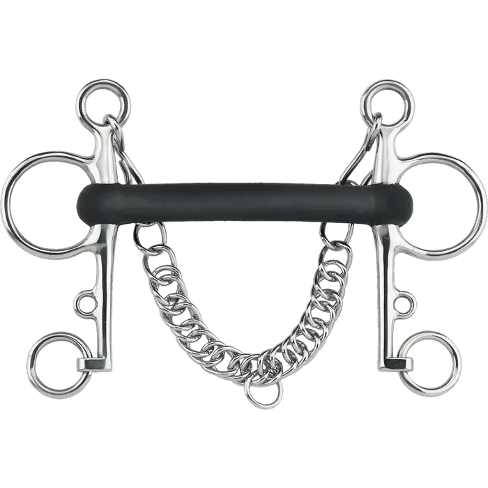 Herm Sprenger Soft Rubber Mullen Mouth Pelham Bit 1