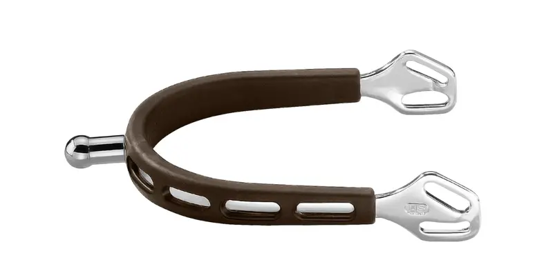 Herm Sprenger Ultra Fit Brown Grip 20 Mm Ball Stainless Steel  Spurs 1