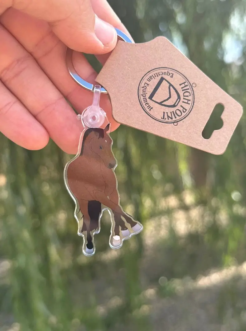 High Point Equestrian Equipment - Dressage Horse Keychain: Bay 1