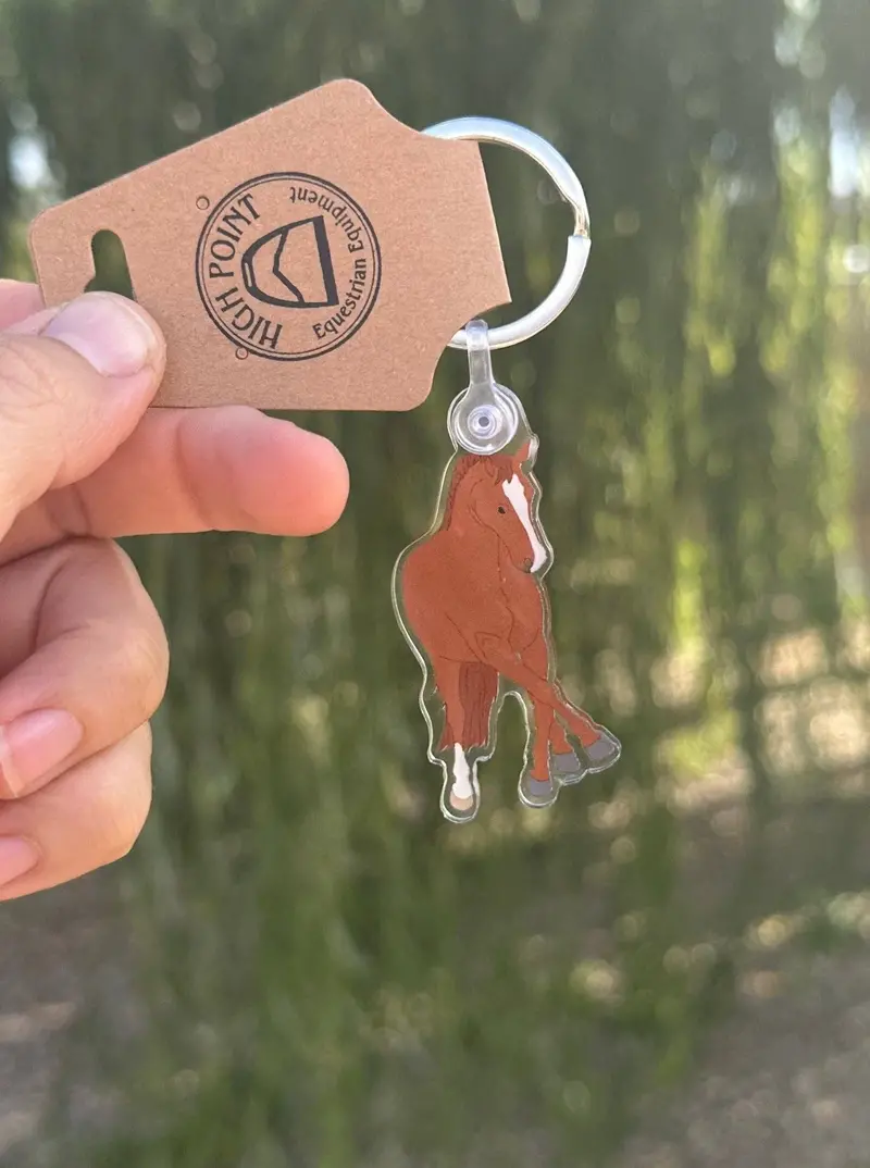 High Point Equestrian Equipment - Dressage Horse Keychain: Chestnut 1