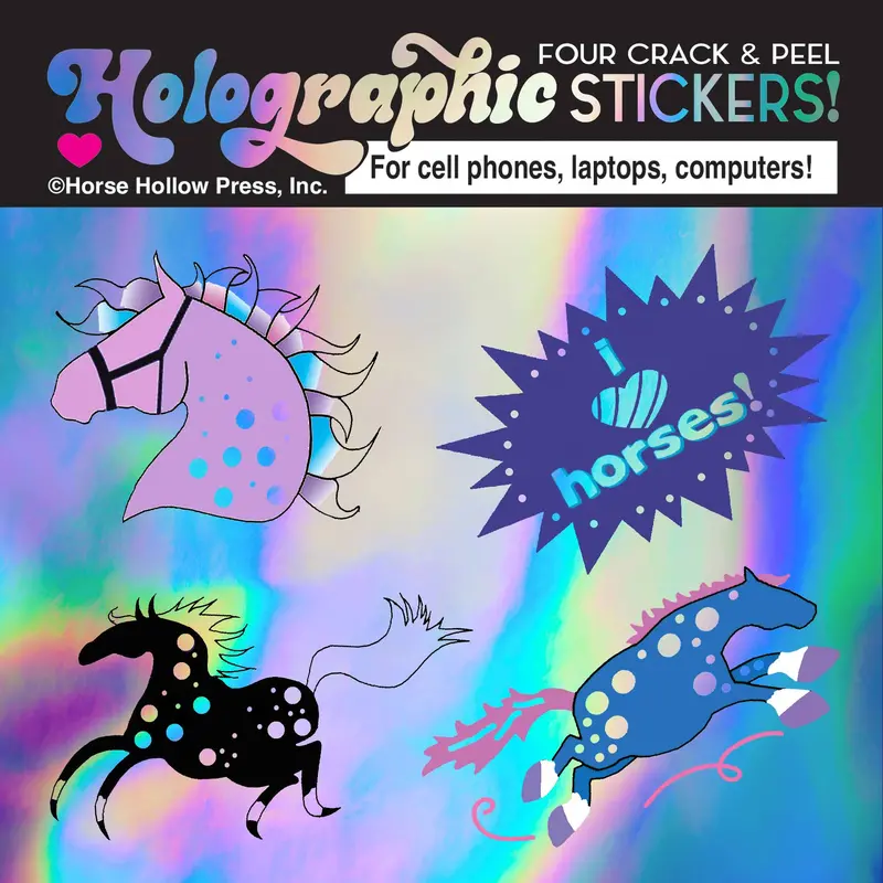 Holographic Stickers - Love Horse 1
