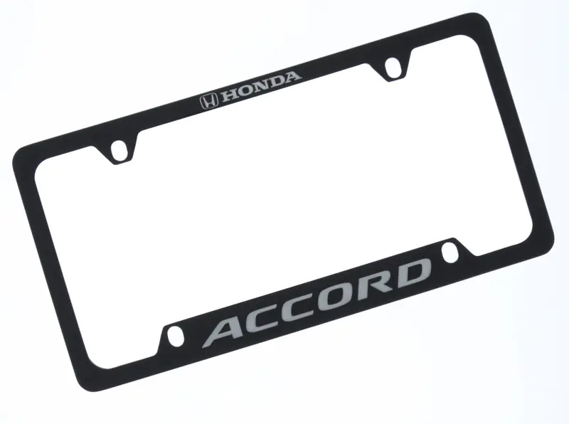 Honda Accord Dual Logo License Plate Frame (Black) 1