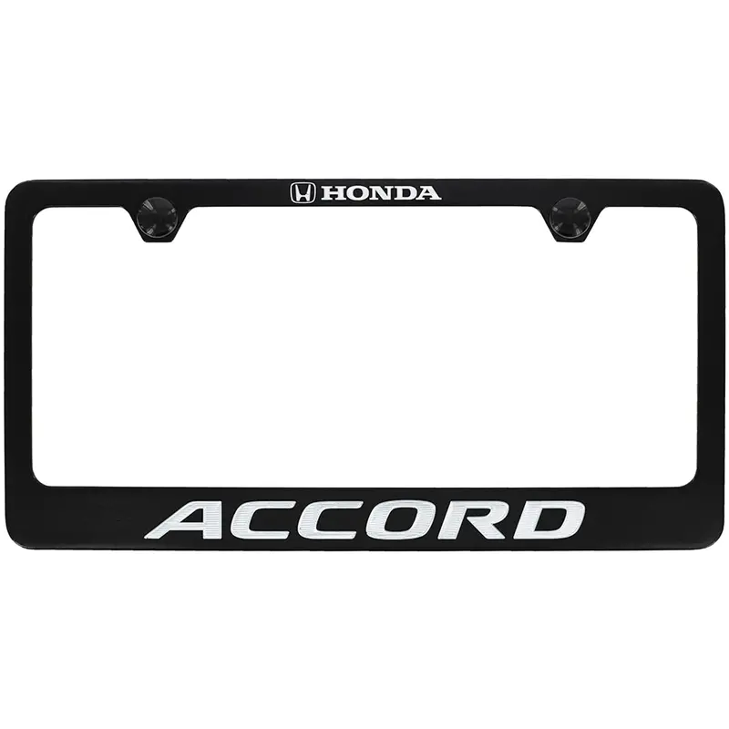 Honda Accord Logo License Plate Frame (Black) 1