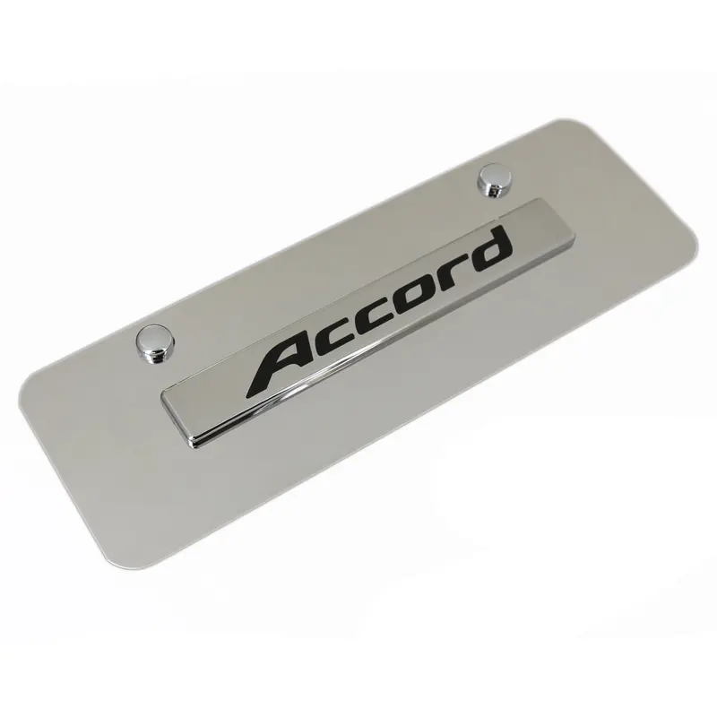 Honda Accord Mini License Plate (Chrome) 1