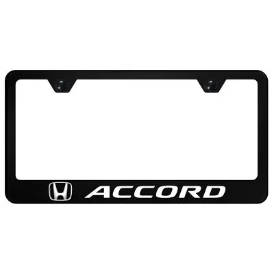 Honda Accord Uv Print Polycarbonate License Plate Frame (Black) 1